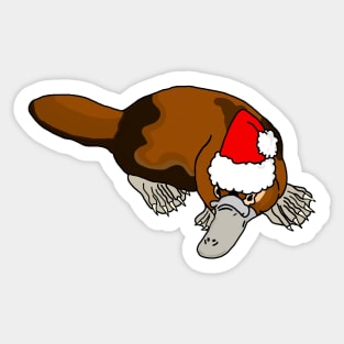 Christmas Platypus Sticker